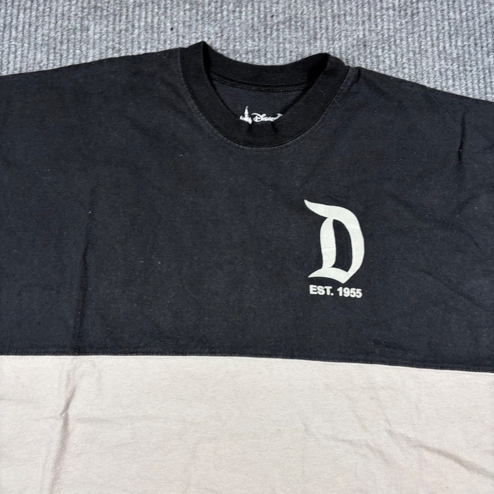 Disney Parks Disneyland Resort Spirit Jersey Womens Large Black Gray Long Sleeve - Picture 2 of 6
